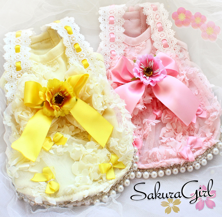 Free shipping handmade dog clothes Spring is in the air 3D Peach blossom exquisite workmanship pearl lace dog dresses pet vest, Pink
Free shipping handmade dog clothes Spring is in the air 3D Peach blossom exquisite workmanship pearl lace dog dresses pet vest, Pink