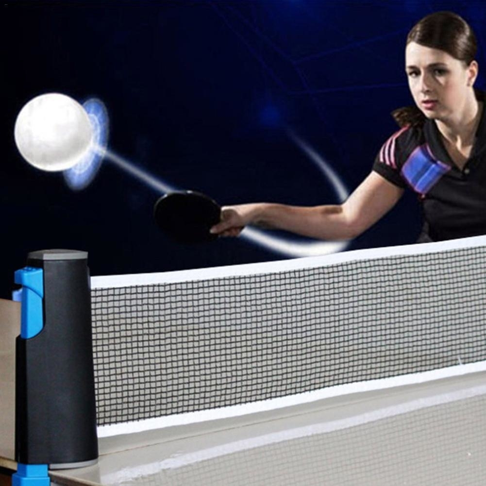 Portable Retractable Table Tennis Set 190CM Table Plastic Strong Mesh Net Kit Net Rack Replace Kit Ping Pong Rackets Playing 4 T190927