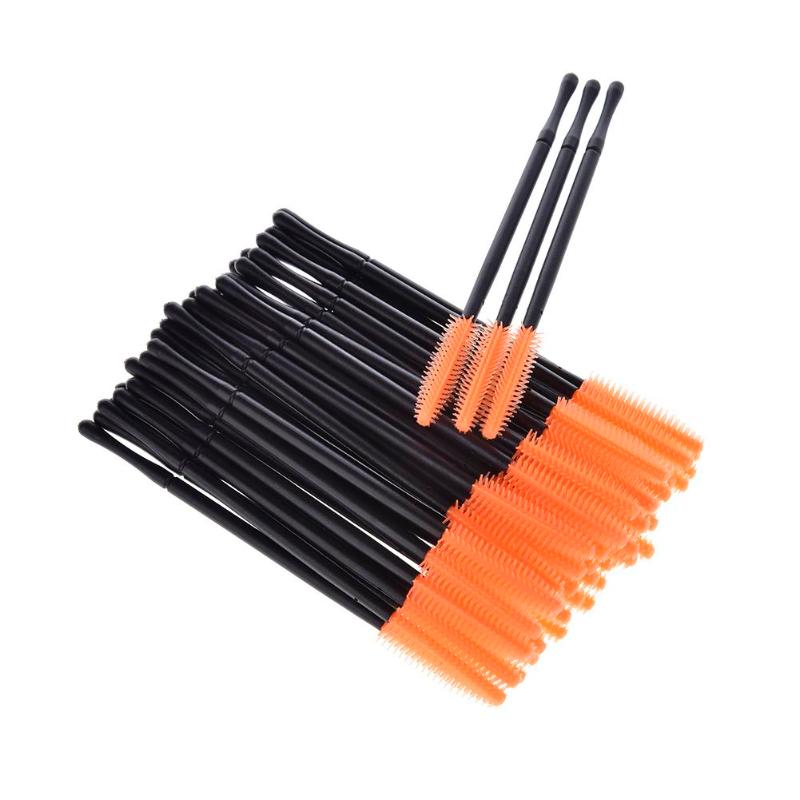 50Pcs Disposable Silicone Eyelash Brush Comb Mascara Wands Eye Lashes Extension Individual Applicator Eye Beauty Makeup