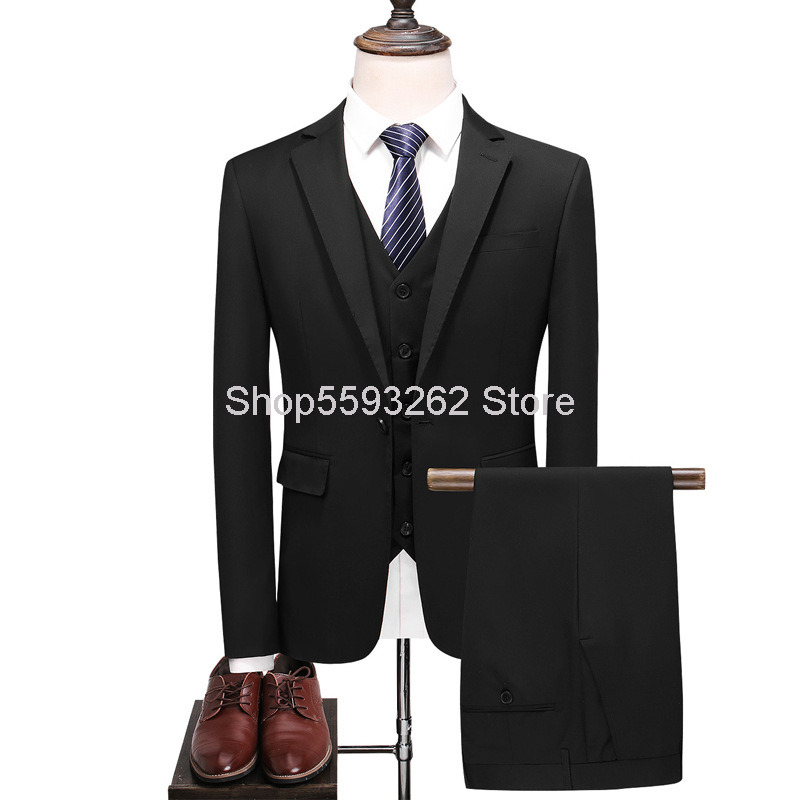 Men Big Size Suit Suit Male Black Leisure Marriage Dress Occupation Pack Three-piece Set
Men Big Size Suit Suit Male Black Leisure Marriage Dress Occupation Pack Three-piece Set