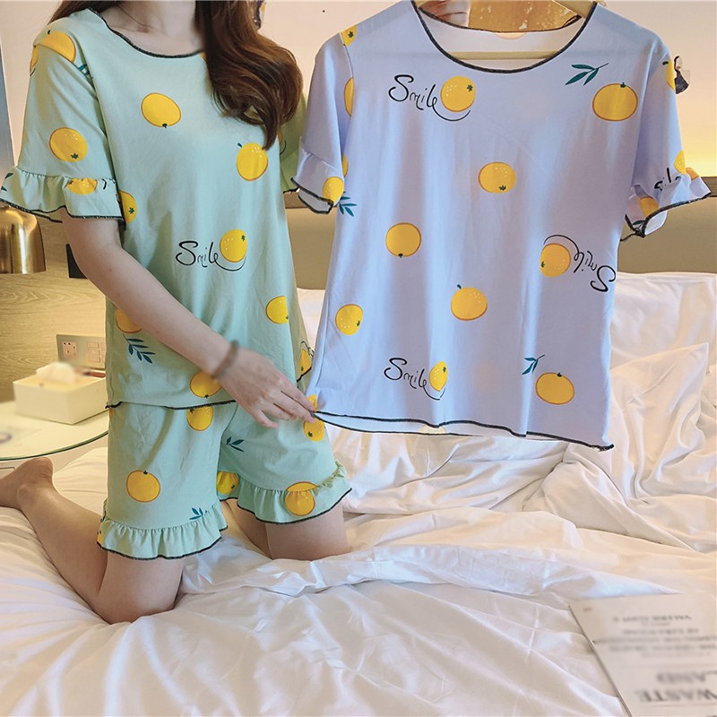 O 2020 Comfortable Ladies Sleepwear Two-piece Summer Round Neck Printed Milk Silk Nightwear Set
O 2020 Comfortable Ladies Sleepwear Two-piece Summer Round Neck Printed Milk Silk Nightwear Set