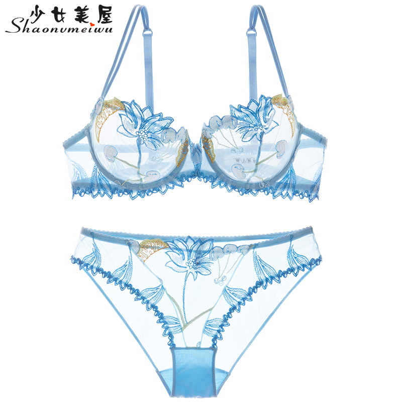 shaonvmeiwu Embroidered mesh yarn ultra-thin sheer sexy allure hollow out sponge bra set bra, Black
shaonvmeiwu Embroidered mesh yarn ultra-thin sheer sexy allure hollow out sponge bra set bra, Black