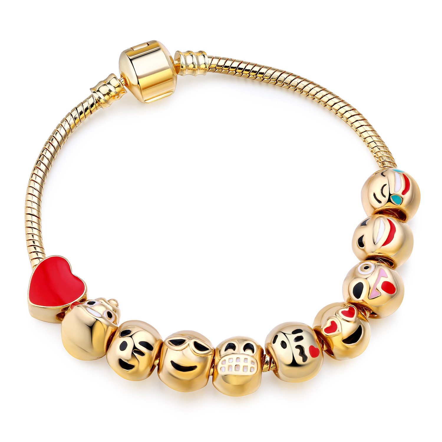 Womens Luxury Jewelry Fashion Smiley Face KC Gold Big Hole Bead Bracelet Pandora charm style bracelet 925 silver DIY women jewelry AA119
Womens Luxury Jewelry Fashion Smiley Face KC Gold Big Hole Bead Bracelet Pandora charm style bracelet 925 silver DIY women jewelry AA119