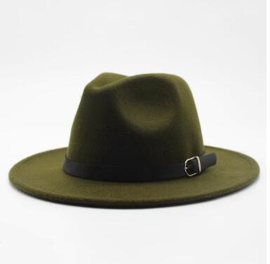 Winter Autumn Imitation Woolen Women Men Ladies Fedoras Top Jazz Hat European American Round Caps Bowler Hats-image