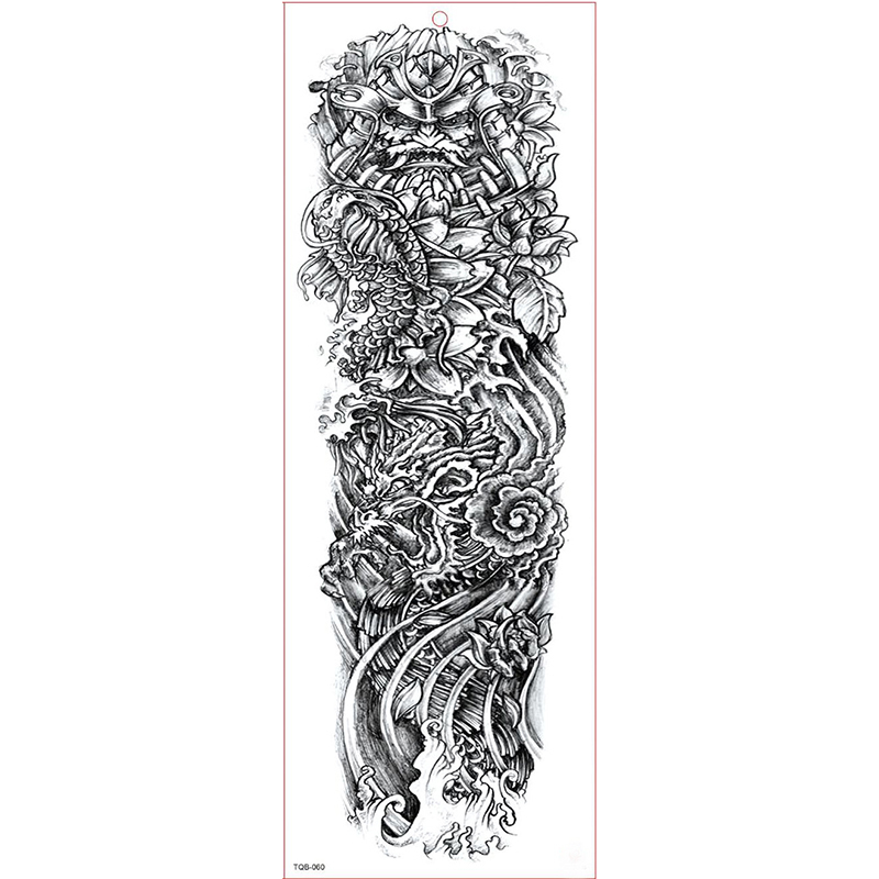 Large Arm Sleeve Tattoo Waterproof Temporary Tattoo Sticker Lion Rose Full Flower Tatoo Body Art Tattoo Girl