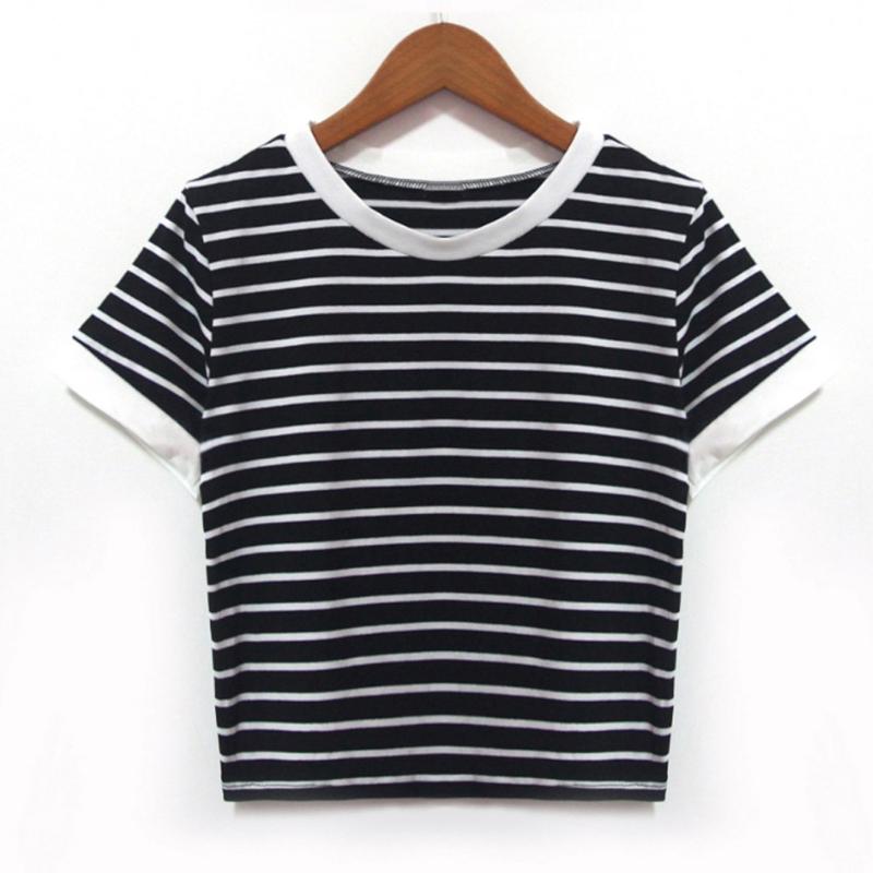 Female Casual Tees Harajuku New Short Sleeve Black White Striped Fashion Women Loose Blouse LW
Female Casual Tees Harajuku New Short Sleeve Black White Striped Fashion Women Loose Blouse LW