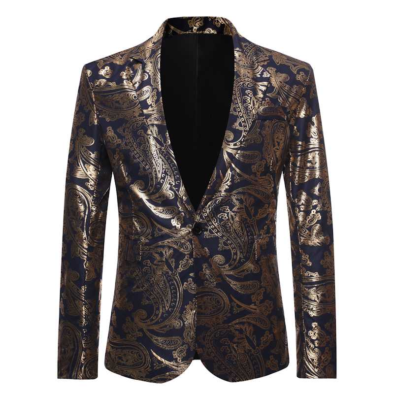 Shiny Gold Paisley Suits Blazer Men 2020 Brand New Single Button Mens Blazer Jacket DJ Club Bar Stage Singers Costume Homme XXL, Navy
Shiny Gold Paisley Suits Blazer Men 2020 Brand New Single Button Mens Blazer Jacket DJ Club Bar Stage Singers Costume Homme XXL, Navy
