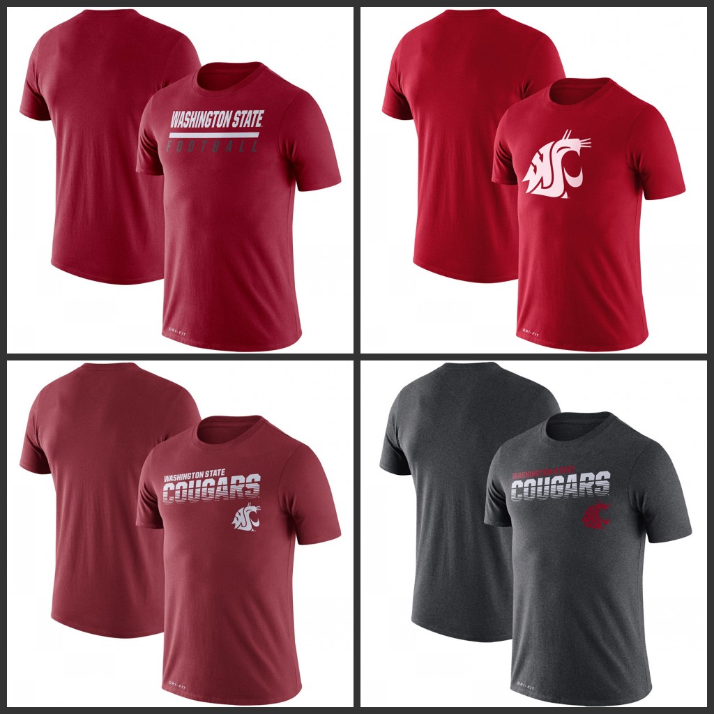 Washington State Cougars Tops Sideline Legend Performance T-Shirts Printed Short Sleeve O-Neck Tee football college Team Sports Tshirts, Black
Washington State Cougars Tops Sideline Legend Performance T-Shirts Printed Short Sleeve O-Neck Tee football college Team Sports Tshirts, Black