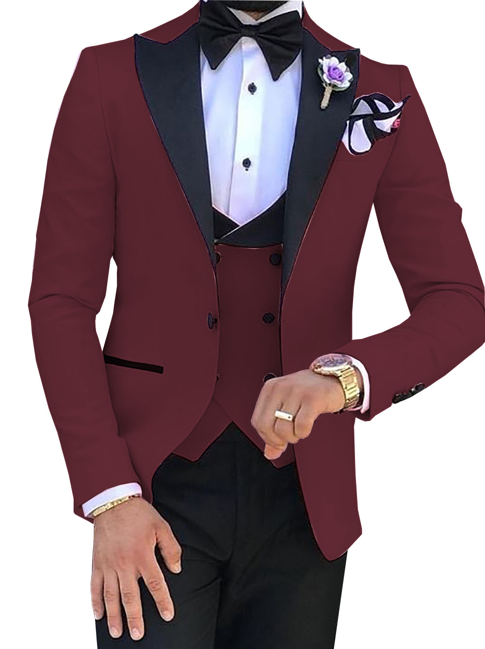 Handsome Groomsmen Peak Lapel Groom Tuxedos Mens Wedding Dress Man Jacket Blazer Prom Dinner 3 Piece Suit(Jacket+Pants+Tie+Vest) B156, Same as image
Handsome Groomsmen Peak Lapel Groom Tuxedos Mens Wedding Dress Man Jacket Blazer Prom Dinner 3 Piece Suit(Jacket+Pants+Tie+Vest) B156, Same as image