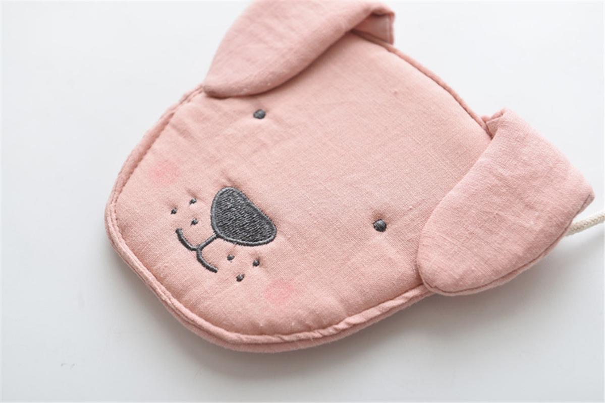 Children Girl Kids Coin Purse Bag Hobos Mini Small Cute Cotton Fabric Cartoon Dog Animal Korean Accessories Wholesale Gift