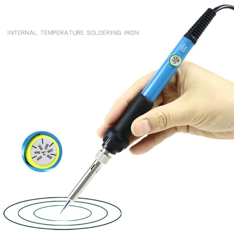 New Adjustable Temperature Electric Soldering Iron 220V 110V 60W Welding Solder Rework Station Heat Pencil Tips Repair Tool
New Adjustable Temperature Electric Soldering Iron 220V 110V 60W Welding Solder Rework Station Heat Pencil Tips Repair Tool