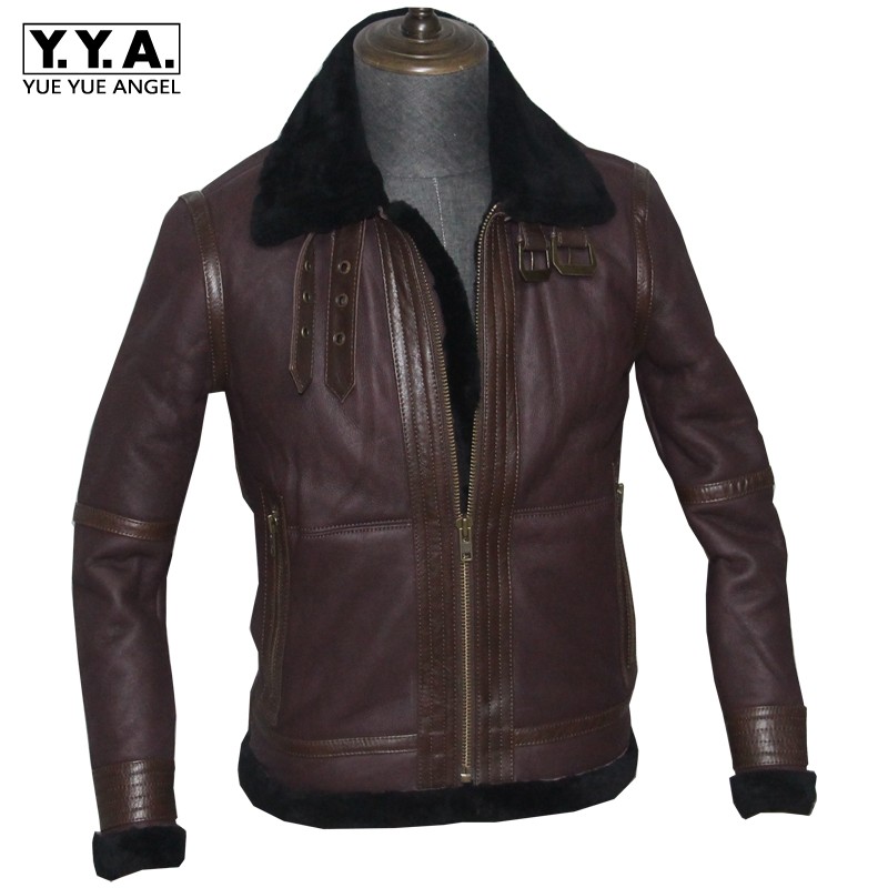 Natural Leather Jacket Men Winter Fur Lining Motorcycle Biker Genuine Leather Jacket Buckle Slim Fit High Quality Warm Overcoat, As photo
Natural Leather Jacket Men Winter Fur Lining Motorcycle Biker Genuine Leather Jacket Buckle Slim Fit High Quality Warm Overcoat, As photo