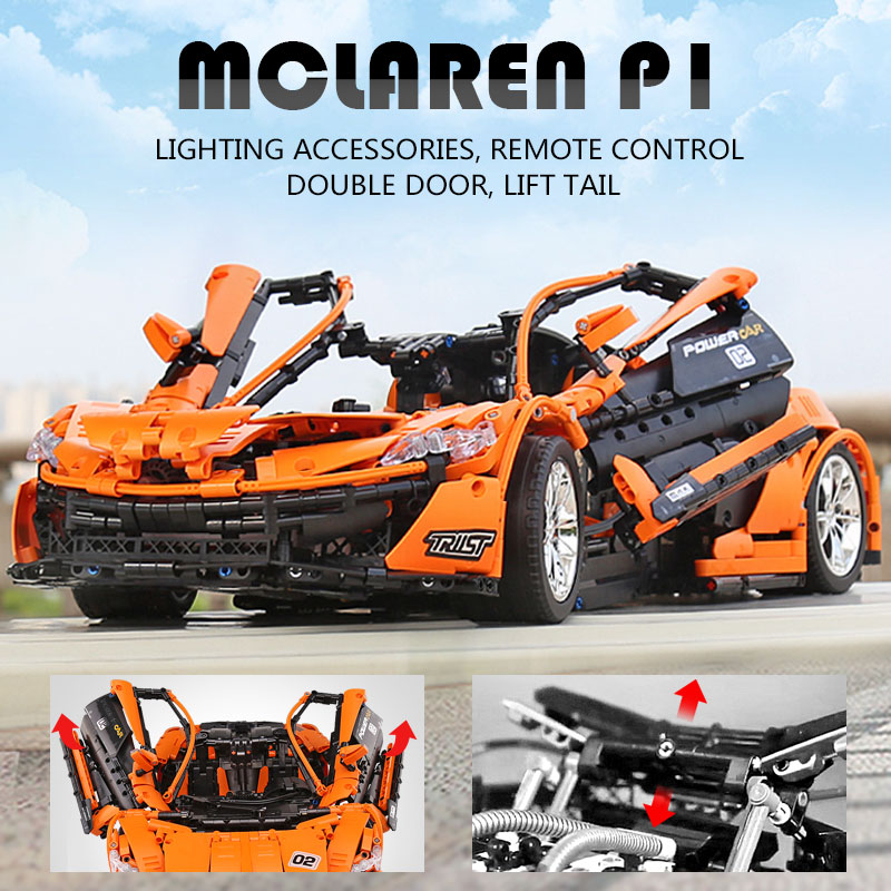 The RC Mclaren Super Racing Car Building Blocks Technic Voiture Model Moc-16915 MOULD KING 13090 3431pcs Compatible 20087 Bricks Toys Christmas Birthd
