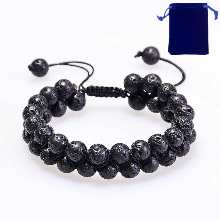 Double woven beaded bracelet men and women 8mm tiger eye lava rock double beads elastic natural stone agate bracelet gift bag packaging
Double woven beaded bracelet men and women 8mm tiger eye lava rock double beads elastic natural stone agate bracelet gift bag packaging