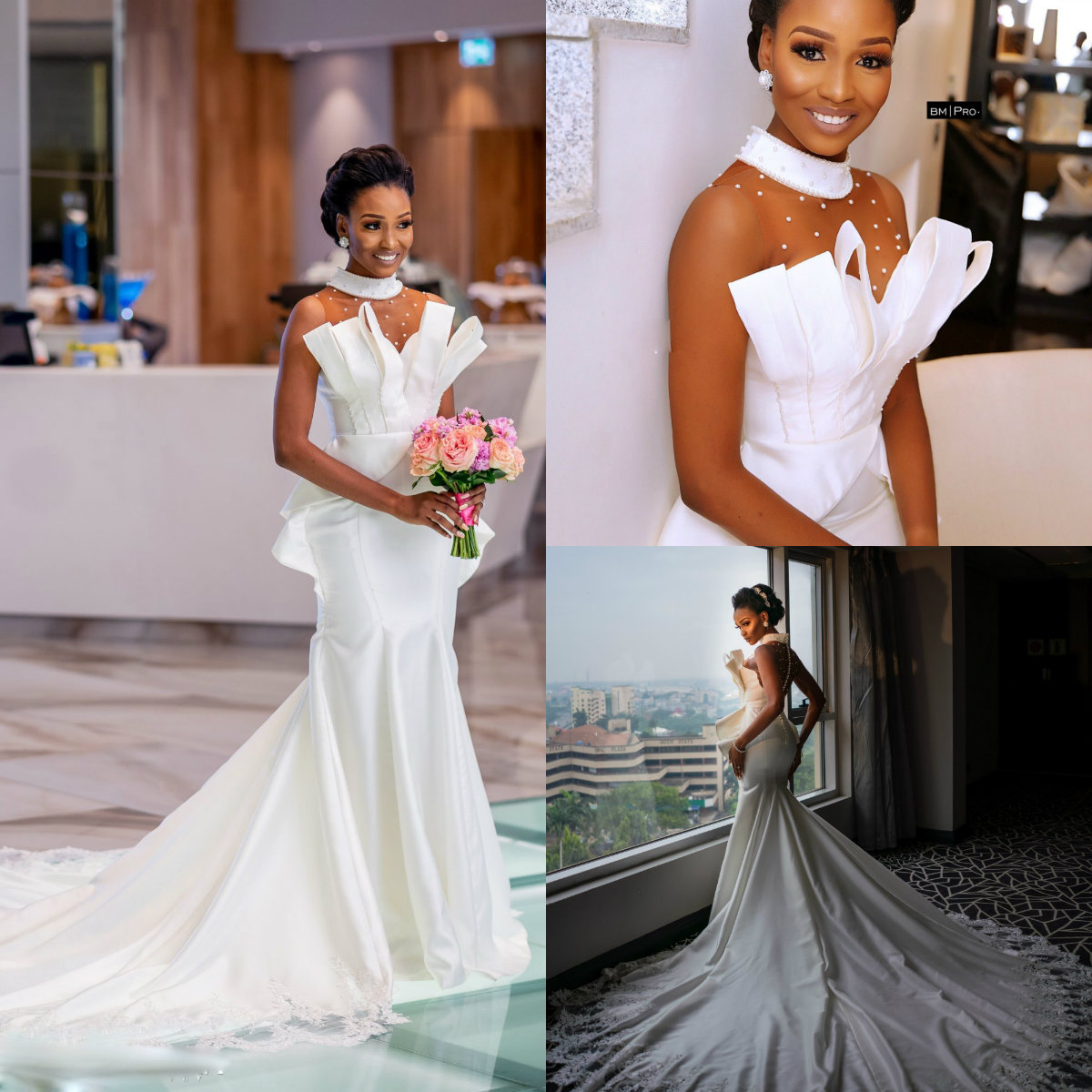 2019 African Mermaid Wedding Dresses High Neck Pearls Sweep Train Long Country Wedding Dress Custom Plus Size Beach Bridal Gowns, Ivory
2019 African Mermaid Wedding Dresses High Neck Pearls Sweep Train Long Country Wedding Dress Custom Plus Size Beach Bridal Gowns, Ivory