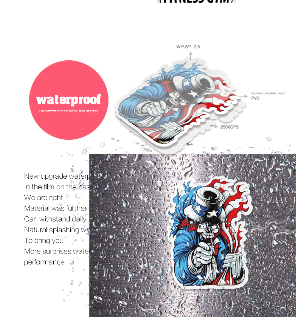 Cartoon Summer Blue Kawaii Ocean Steamship Fire Ballon Stickers Fresh Stickers For DIY Luggage Laptop Refrigerator Motorcycle Car