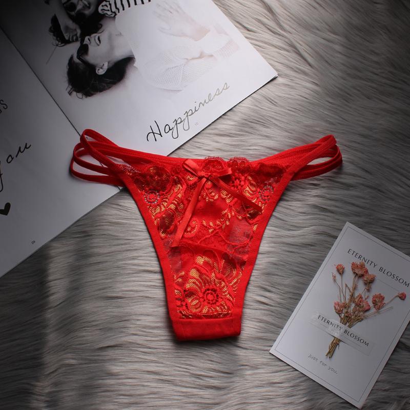 Sexy underwear ladies sexy lace hollow stretch briefs low waist thong transparent underwear, Red
Sexy underwear ladies sexy lace hollow stretch briefs low waist thong transparent underwear, Red