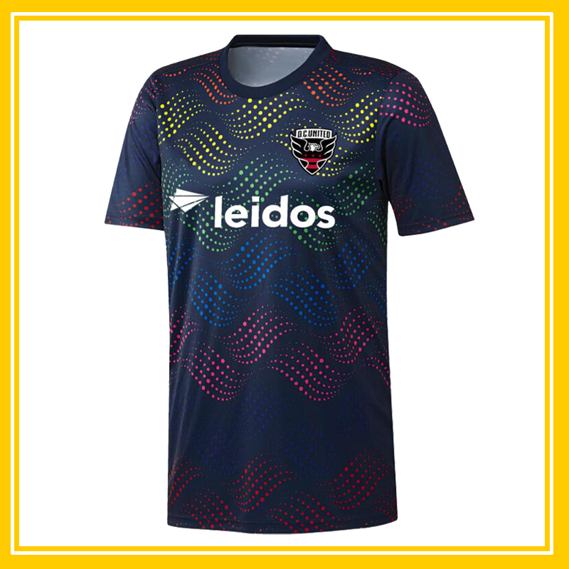 2019 Men's MLS DC United Navy Pride Pre-Match Top soccer jerseys 19 20 DC United MLS Pride Pre-Match Shirts football shirt Running Jerseys, No name
2019 Men's MLS DC United Navy Pride Pre-Match Top soccer jerseys 19 20 DC United MLS Pride Pre-Match Shirts football shirt Running Jerseys, No name