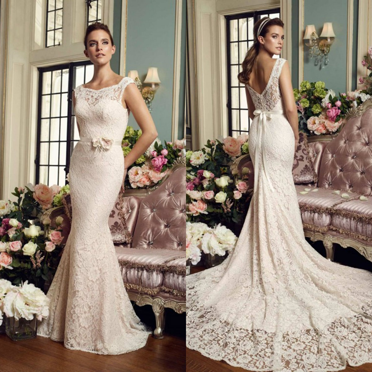 2020 New Wedding Dresses Scoop Neck Lace Appliques Bridal Gowns with Sash Backless Sweep Train Mermaid Wedding Dress Robe De Mariee, Black
2020 New Wedding Dresses Scoop Neck Lace Appliques Bridal Gowns with Sash Backless Sweep Train Mermaid Wedding Dress Robe De Mariee, Black