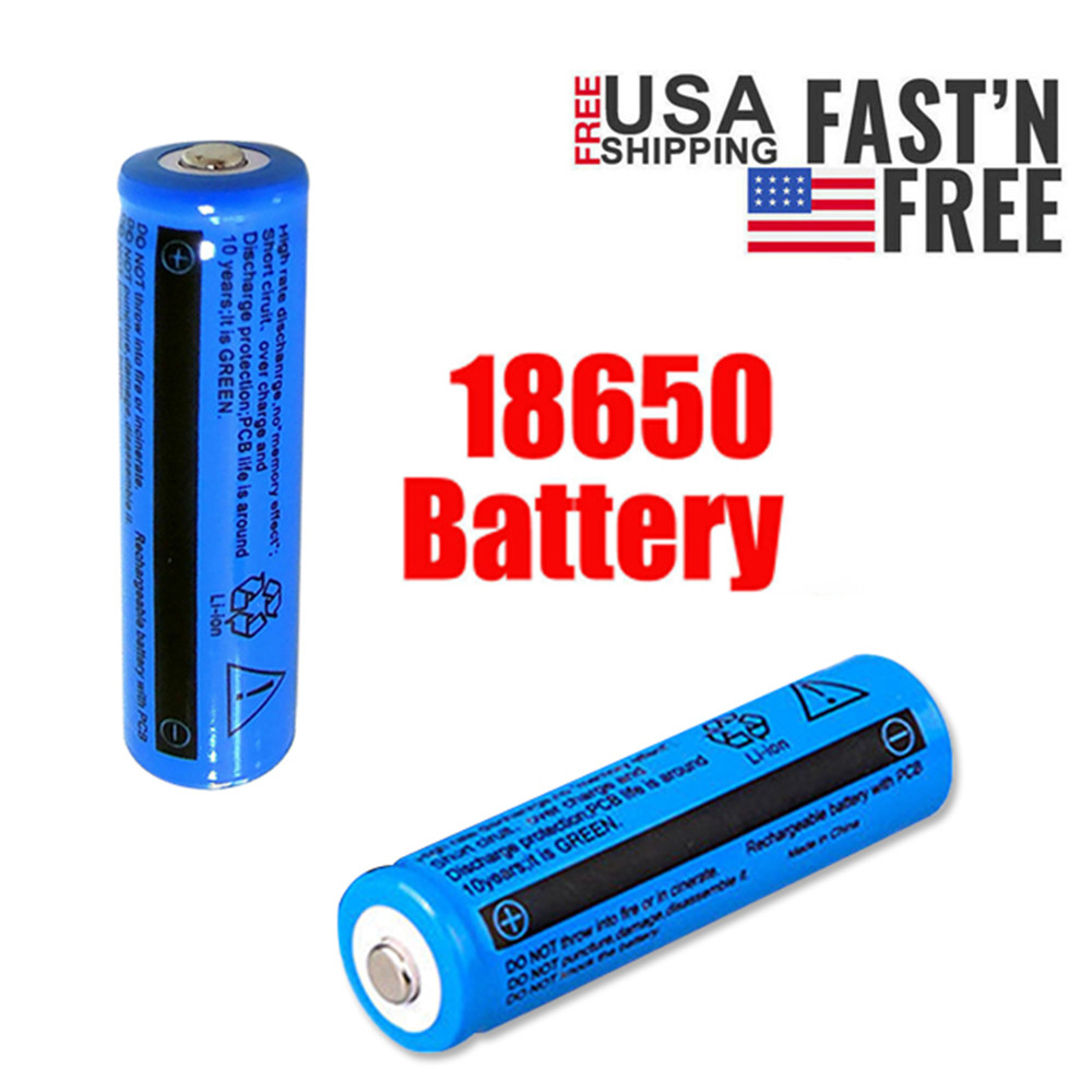 10PACK Li-ion Rechargeable 3000mAh Batteries 18650 button top Battery 3.7v 11.1W BRC Battery Not AAA or AA Battery for Flashlight Torch Laser
