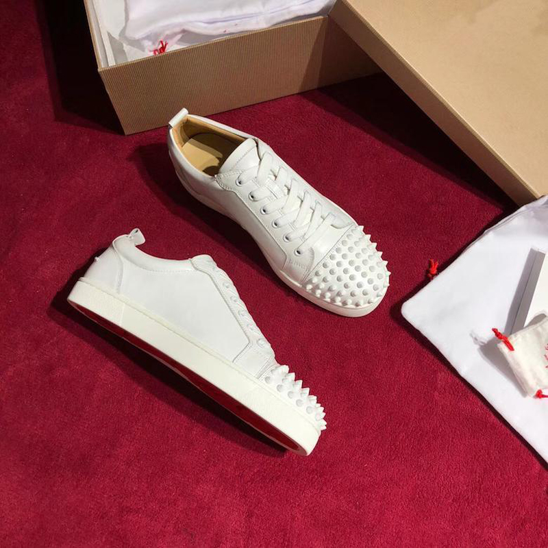 2020 Top Quality Red Bottom Low Cut Suede Spikes Flats Shoes Women Men Leather Sneakers Casual Shoes Sport With Box Dust Bag, #1
2020 Top Quality Red Bottom Low Cut Suede Spikes Flats Shoes Women Men Leather Sneakers Casual Shoes Sport With Box Dust Bag, #1