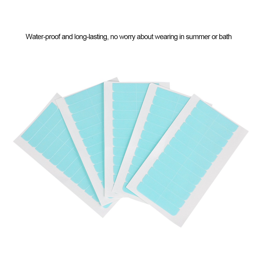 60pcs Hair Tape Adhesive Glue Double Side Super Tapes Waterproof For Skin Weft Wig Hair Lace Extension Tool
