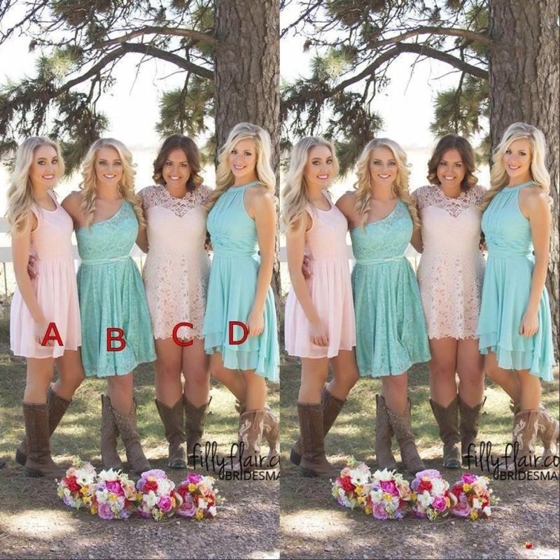 2020 Modern Custom Short Bridesmaid Dresses Country Westen Ruched Chiffon Bridesmaids Dresses Knee Length Maid of Honor Dress
2020 Modern Custom Short Bridesmaid Dresses Country Westen Ruched Chiffon Bridesmaids Dresses Knee Length Maid of Honor Dress