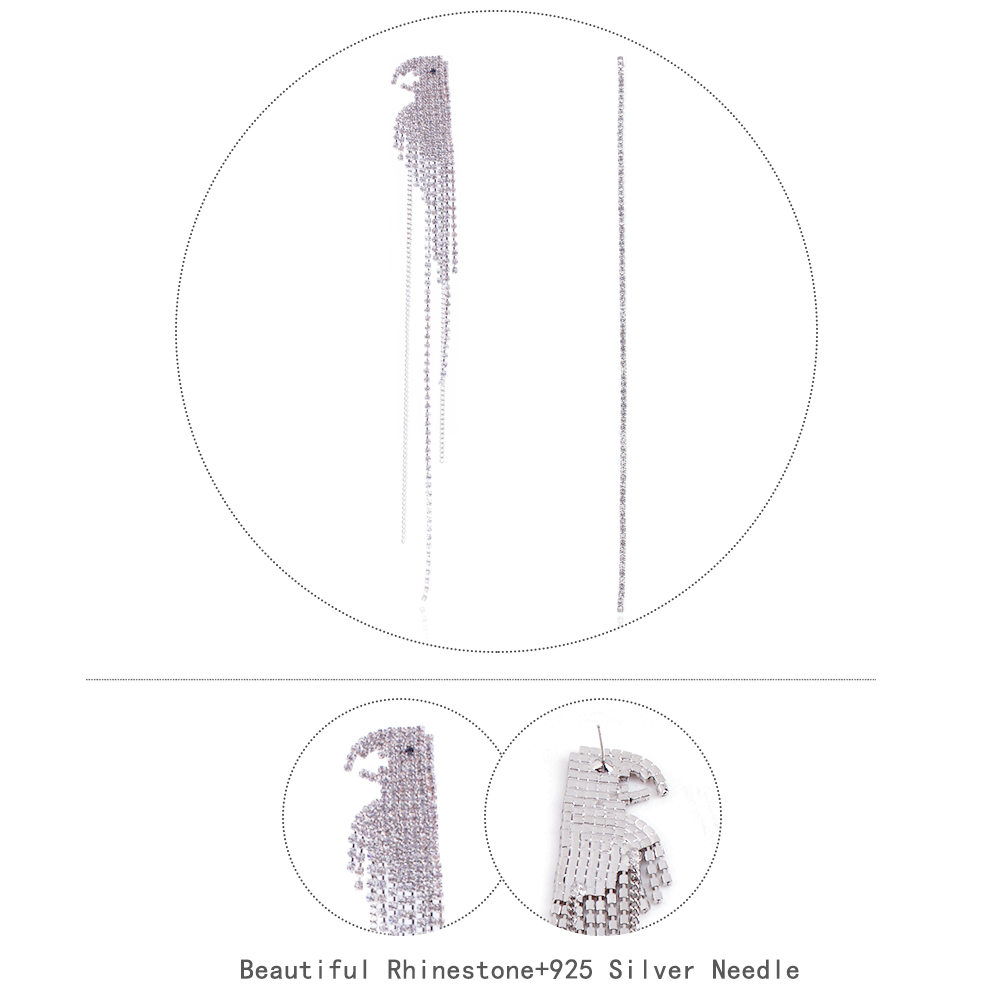 Wholesale- dangle earring zircon crystal diamond Chandelier earrings s925 Silver needle long Super flashy jewelry Exaggerated asymmetric
Wholesale- dangle earring zircon crystal diamond Chandelier earrings s925 Silver needle long Super flashy jewelry Exaggerated asymmetric