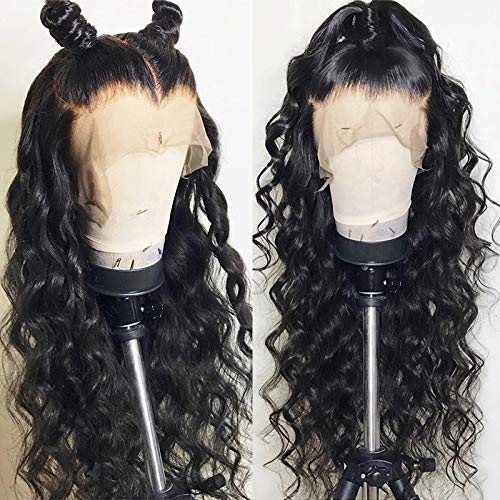 pre plucked Lace front wig curly130% density Peruvian hair loose wave side part 360 Frontal Wigs diva1 10-24inch