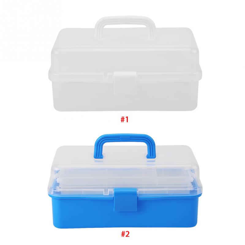 Transparent Plastic Foldable Three Layers Storage Box Tool Organizer Container Case with Handle Transparent Blue Optional
Transparent Plastic Foldable Three Layers Storage Box Tool Organizer Container Case with Handle Transparent Blue Optional
