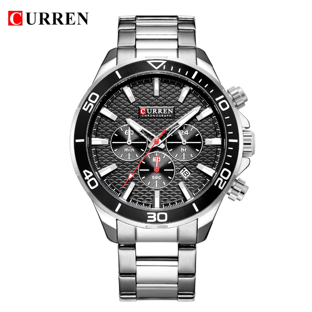 Watches For Men Stainless Steel Band Quartz Wristwatch Fashion Brand CURREN Chronograph and Calendar Male Clock Reloj Hombre, Slivery;brown
Watches For Men Stainless Steel Band Quartz Wristwatch Fashion Brand CURREN Chronograph and Calendar Male Clock Reloj Hombre, Slivery;brown
