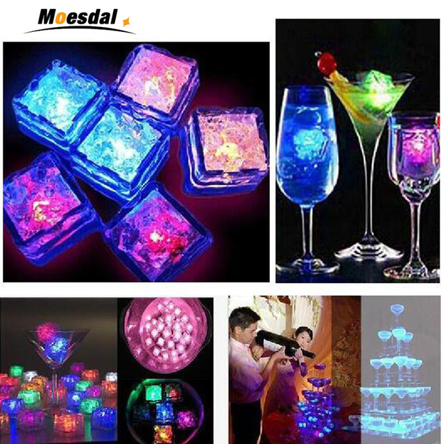 led ice cubes 7 color changing night Light up LED Glow Ice Cubes lamp for wedding decoration party Beer glass Water induction
led ice cubes 7 color changing night Light up LED Glow Ice Cubes lamp for wedding decoration party Beer glass Water induction