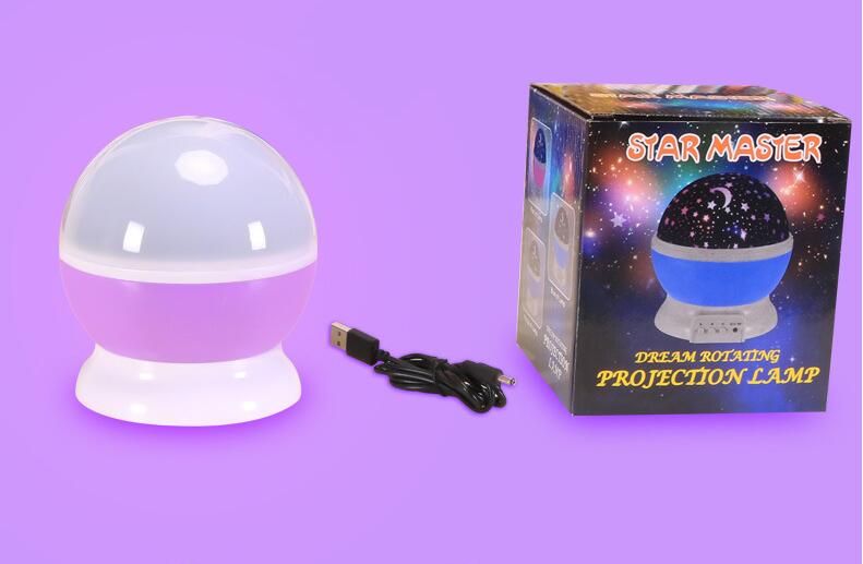 Party Decoration Rotating Night Light Projector LED Spin Starry Sky Star Lamp