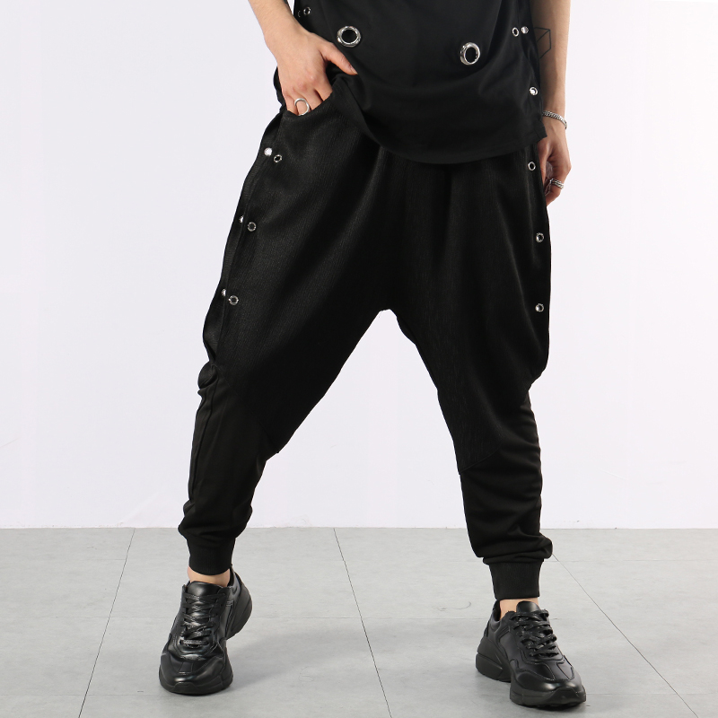 2018 New Men clothing GD Hair Stylist slim fashion Street Original Summer Stage crotch pants Harem Pants costumes, Black
2018 New Men clothing GD Hair Stylist slim fashion Street Original Summer Stage crotch pants Harem Pants costumes, Black