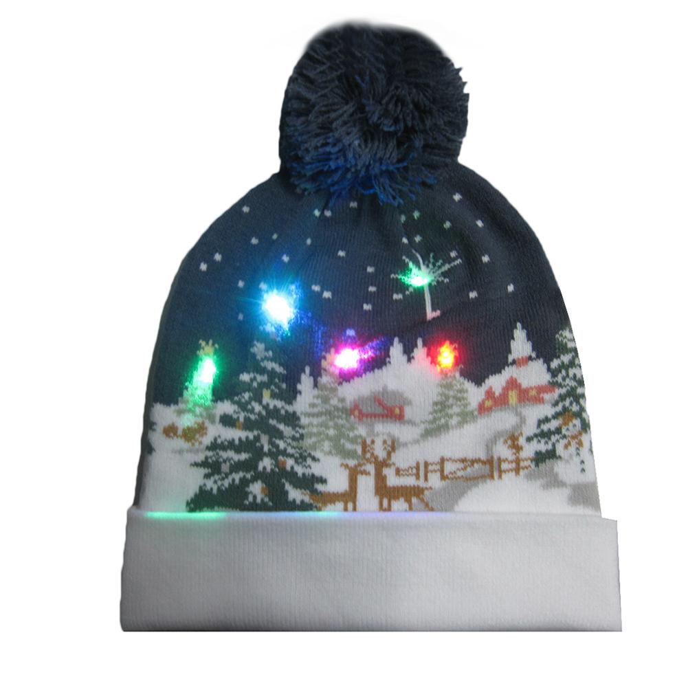 LED Light Knitted Christmas Hat 2020 Merry Christmas Decoration Santa Claus Patterned New Year Gift Winter Warm Hat For Children
LED Light Knitted Christmas Hat 2020 Merry Christmas Decoration Santa Claus Patterned New Year Gift Winter Warm Hat For Children