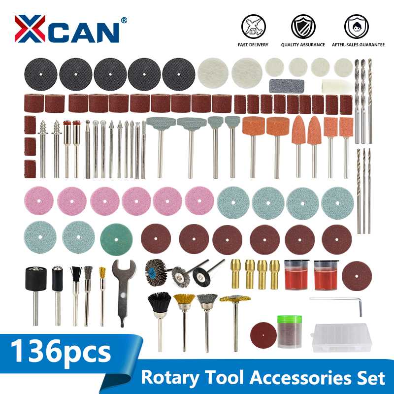 XCAN 136pcs Rotary Tool Accessories for Dremel Mini Drill Bit Set Abrasive Tool Grinding Sanding Polishing Cutting Kit
XCAN 136pcs Rotary Tool Accessories for Dremel Mini Drill Bit Set Abrasive Tool Grinding Sanding Polishing Cutting Kit