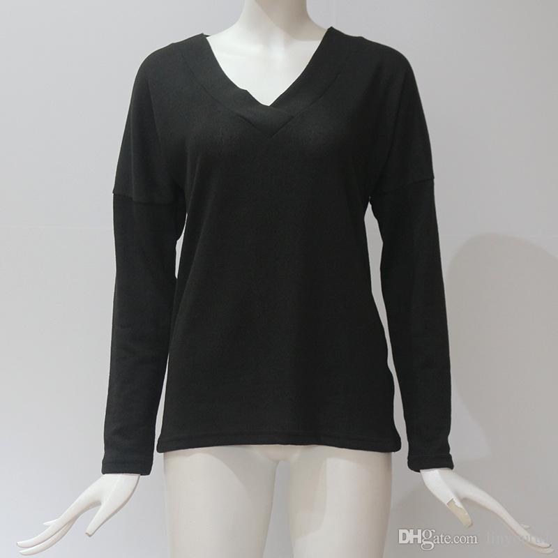 2020 High Quality V-Neck Cotton Basic T-shirt Women Plain Simple T Shirt For Women Short Sleeve Female Tops