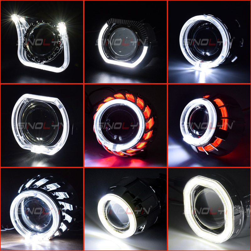Sinolyn Projector Angel Eyes LED Shrouds With DRL Mask Headlight Lenses Bezel For 2.5'' H1 WST Bi-Xenon Lens Headlight Accessory
Sinolyn Projector Angel Eyes LED Shrouds With DRL Mask Headlight Lenses Bezel For 2.5'' H1 WST Bi-Xenon Lens Headlight Accessory