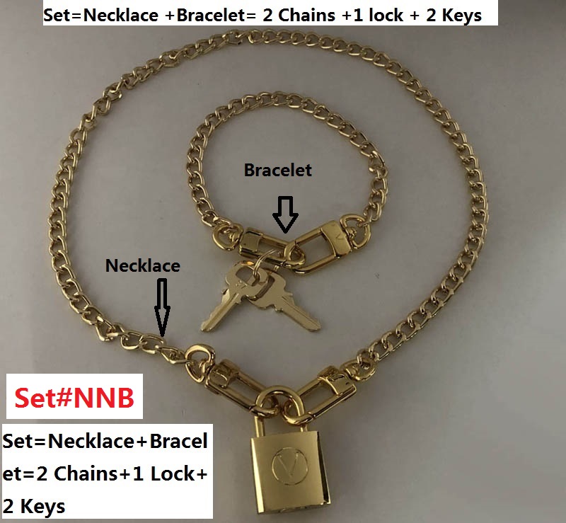 2019 Lock , Custom-Made Set#NNB , 1 set= Necklace+Bracelet . Luggage Padlock Chain, Black
2019 Lock , Custom-Made Set#NNB , 1 set= Necklace+Bracelet . Luggage Padlock Chain, Black