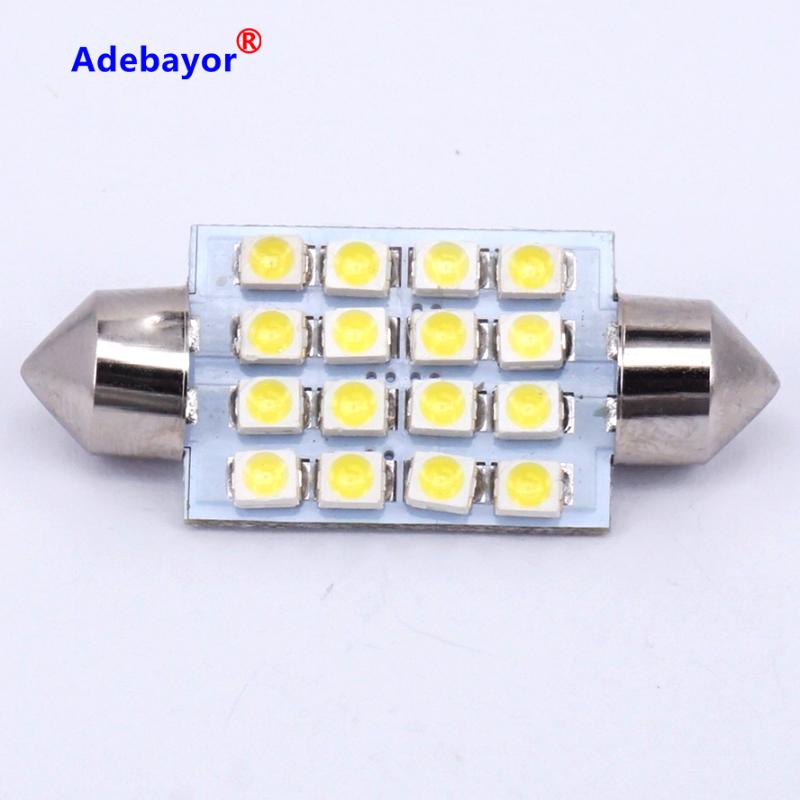 100PCS 3528 1210 white 16 SMD LED Car Dome Festoon Interior Lights Bulbs 39mm Auto Roof Car Trunk light DC 12V Adebayor, As pic
100PCS 3528 1210 white 16 SMD LED Car Dome Festoon Interior Lights Bulbs 39mm Auto Roof Car Trunk light DC 12V Adebayor, As pic