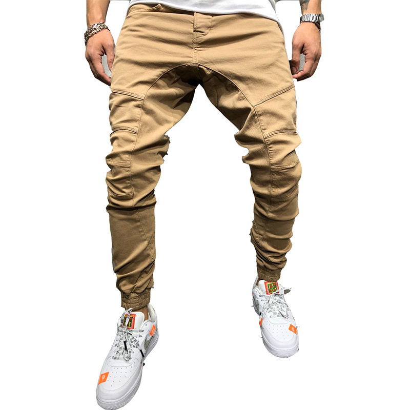 Newest 2019 Men Pants Zipper Decoration Splicing Harem Joggers Pants Male Trousers Solid Sweatpants Drop Shipping Abz150 Q190416