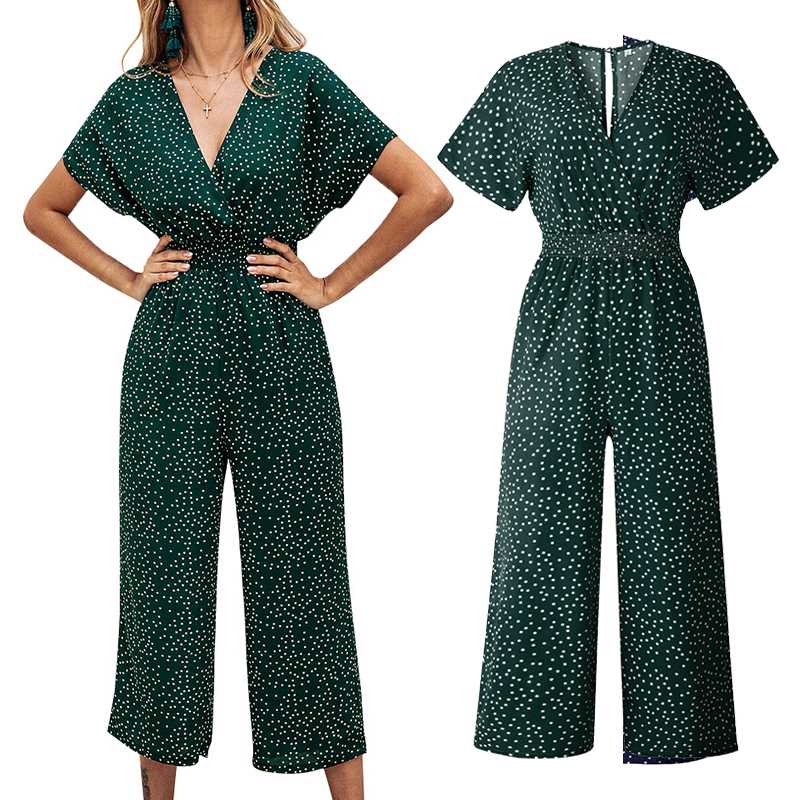 Overalls Jumpsuit Short Sleeve Wide Leg Women Jumpsuits Rompers Summer Casual Print V-neck Pocket Loose Jumpsuit, Yellow
Overalls Jumpsuit Short Sleeve Wide Leg Women Jumpsuits Rompers Summer Casual Print V-neck Pocket Loose Jumpsuit, Yellow