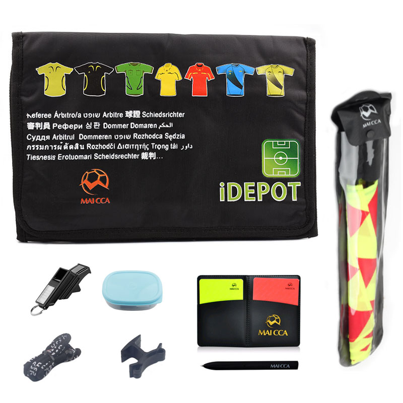 MAICCA Football referee bag with whistle cards coin barometer Professional Soccer wallet set for referee Sports Wholesale
MAICCA Football referee bag with whistle cards coin barometer Professional Soccer wallet set for referee Sports Wholesale