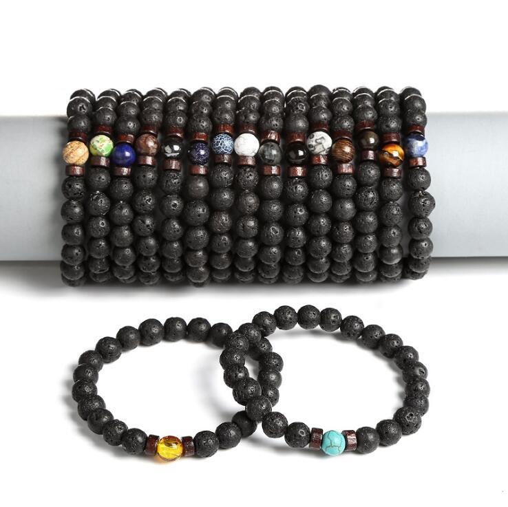 Natural volcanic stone wooden beads natural stone men's bracelet fashion national wind bracelet lava stone bracelet, Black
Natural volcanic stone wooden beads natural stone men's bracelet fashion national wind bracelet lava stone bracelet, Black