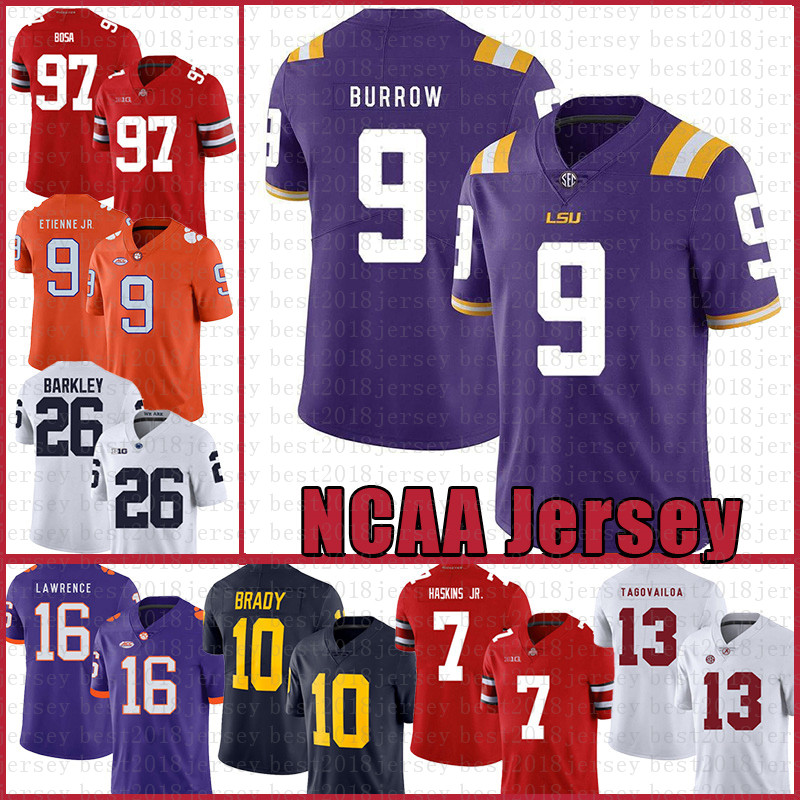 LSU Tigers Jersey Burrow Clemson Joe 16 Trevor Lawrence 9 Travis Etienne Jr. NCAA American football Jerseys tom Brady Men' 2020 patch, Ncaa (luyisi)
LSU Tigers Jersey Burrow Clemson Joe 16 Trevor Lawrence 9 Travis Etienne Jr. NCAA American football Jerseys tom Brady Men' 2020 patch, Ncaa (luyisi)