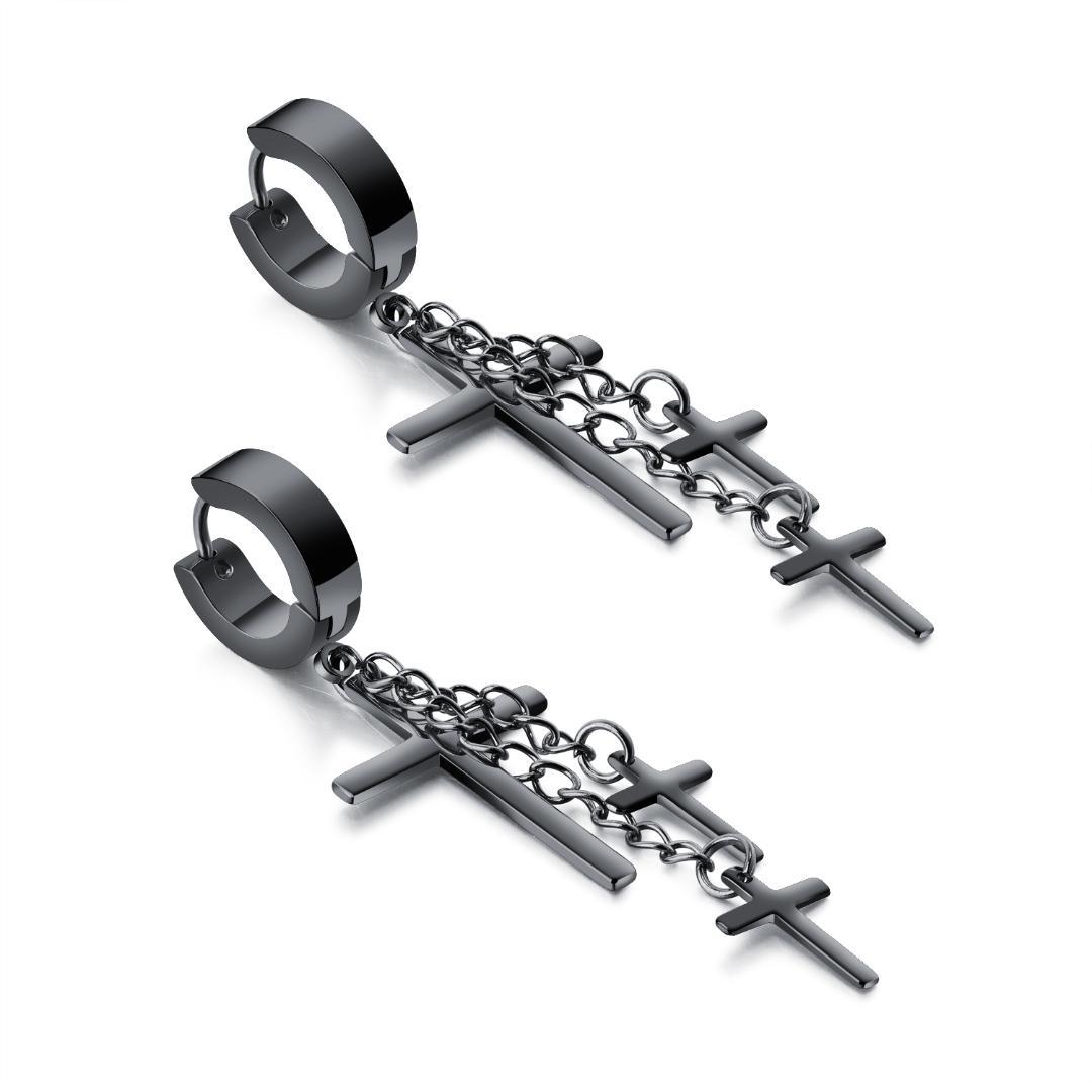 New Design Stainless Steel Earrings Cross Earrings Hip Hop cool Party Accessories Personality Mens Jewellery
New Design Stainless Steel Earrings Cross Earrings Hip Hop cool Party Accessories Personality Mens Jewellery