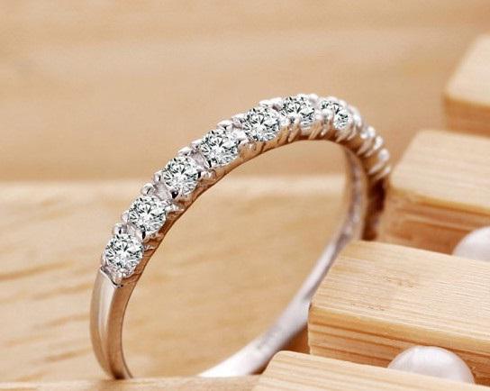 Wholesale-Silver Wedding 925 Sterling Silver Rings for Women Purple Red Simulated Diamond Engagement Ring Star Jewelry