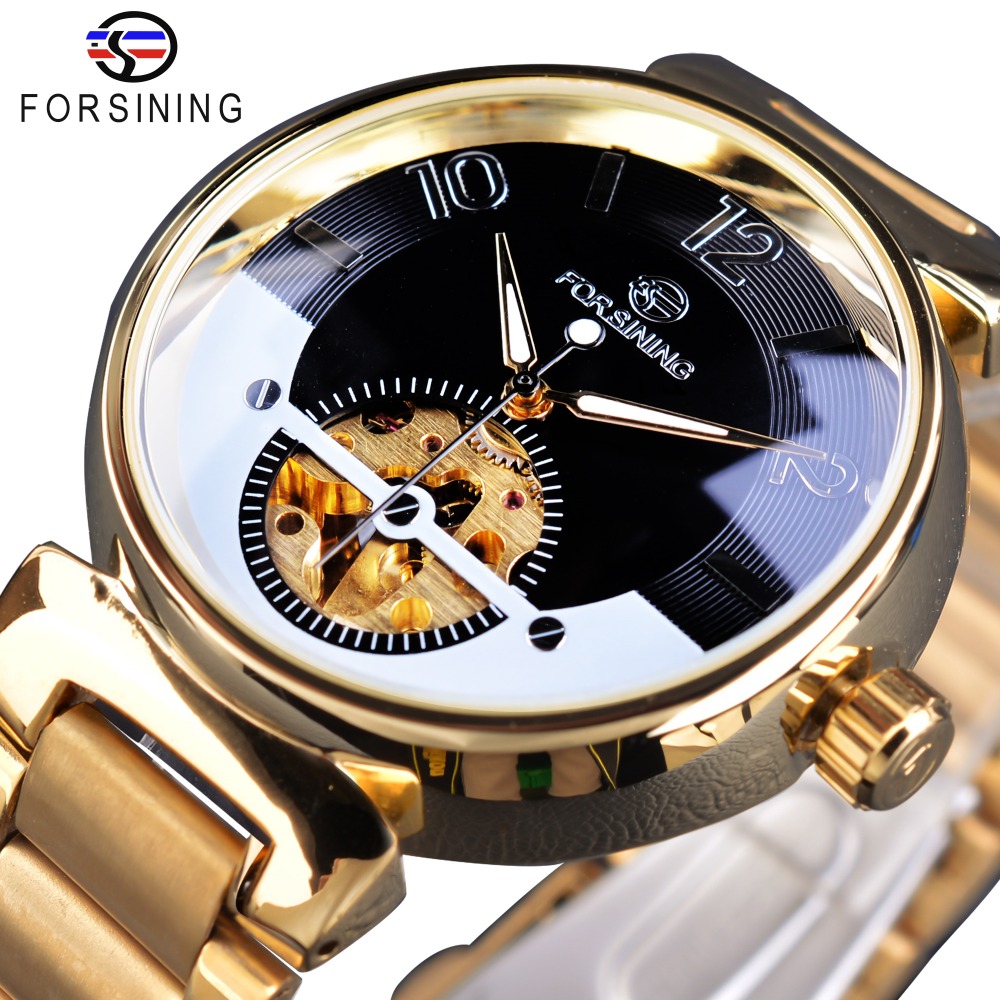 Forsining 2017 Mysterious Creative Design Golden Stainless Steel Mens Watch Top Brand Luxury Automatic Skeleton Wristwatch Clock, Black
Forsining 2017 Mysterious Creative Design Golden Stainless Steel Mens Watch Top Brand Luxury Automatic Skeleton Wristwatch Clock, Black
