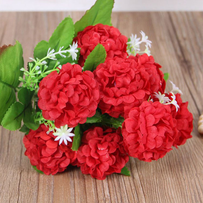 2020 Hydrangea artificial flower Blossom Bouquet/Home/Wedding Decoration Artificial Flowers Bridal Bouquet Flower Real Touch
