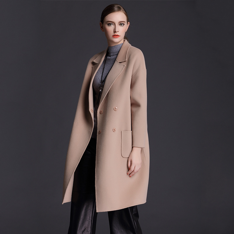 long woolen blends cashmere coats for women 2019 autumn winter ladies jackets plus size overcoat double sided beige casual, See chart
long woolen blends cashmere coats for women 2019 autumn winter ladies jackets plus size overcoat double sided beige casual, See chart